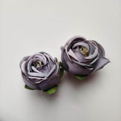 fleur en tissu  50mm grise