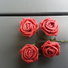 Autres accessoires bijoux lot de 4 fleurs en mousse bordeaux 8000028 barrettes bandec8c1 7d8cf 236x236