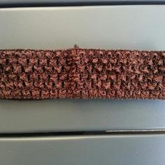 Bandeau crochet extensible marron foncé