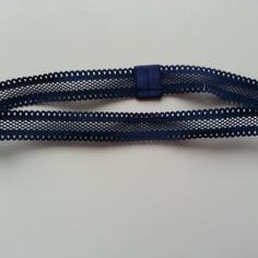 Bandeau élastique ajouré bleu marine