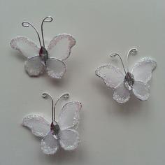 Lot de 3 minis papillons  25*25mm