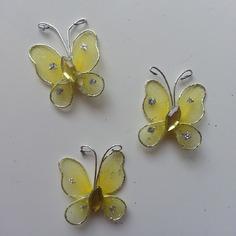 Lot de 3 minis papillons  25*25mm