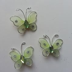 Lot de 3 minis papillons  25*25mm