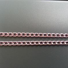 Collier en aluminium ciselé avec fermoir   40CM petit maillon