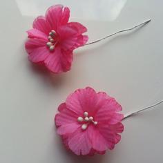 Decoration florale lot de 2 fleurs en tissu rose fusc 9133595 decoration flord272 9930a 236x236