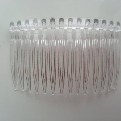Peigne à chignon en plastique  transparent 70*45mm