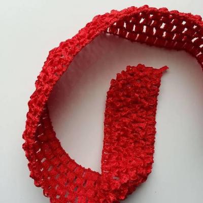 bandeau crochet au mètre rouge