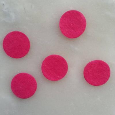 Lot de 5 ronds de feutrine  de couleur 30mm rose fuchsia