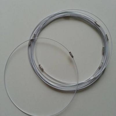 Collier en fil câblé  46cm blanc