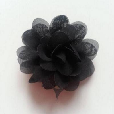 fleur mousseline noir 60mm