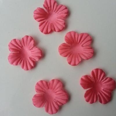 Lot de 5 fleurs en tissu  35mm rose saumon