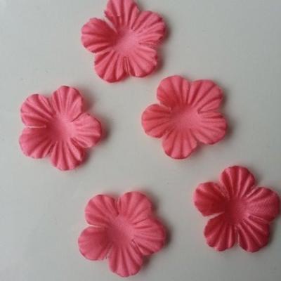 Lot de 5 fleurs en tissu  35mm rose saumon