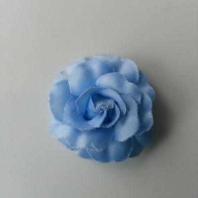 fleur en tissu bleu de 45mm