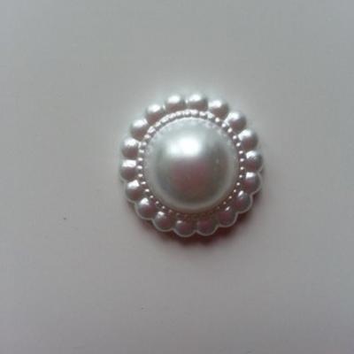 lot de 2 demi perles nacrées blanc 20mm