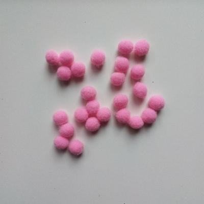 Lot de 25 petits pompons  8mm rose