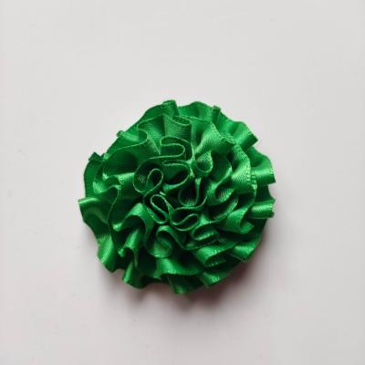 fleur en ruban de satin  vert foncé 50mm