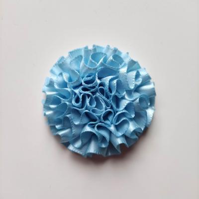 fleur en ruban de satin  bleu ciel 50mm