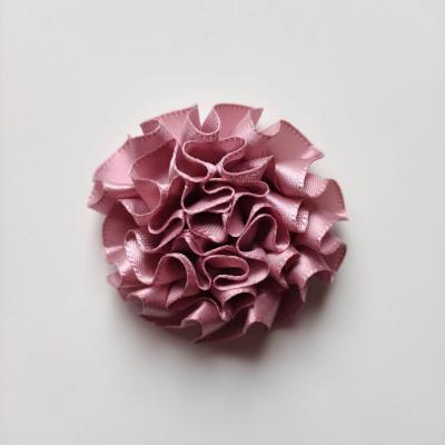 fleur en ruban de satin  vieux rose 50mm