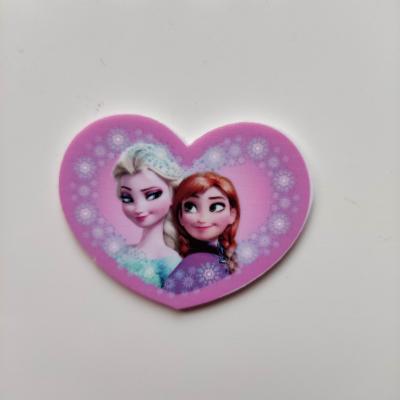 Cabochon  plat en résine princesse elsa et anna  reine des neiges 44*36mm