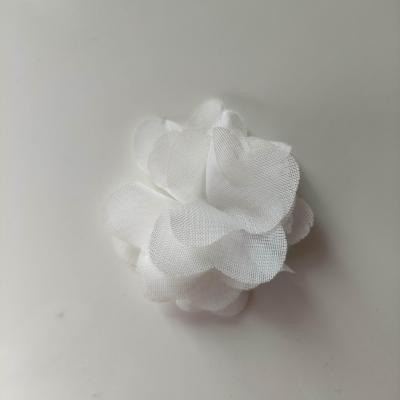 Petite fleur en mousseline 40mm blanc