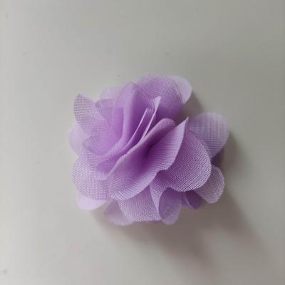 Petite fleur en mousseline 40mm mauve