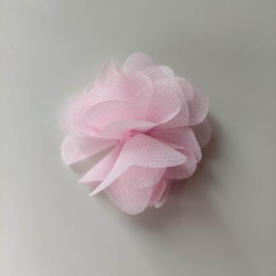 Petite fleur en mousseline 45mm rose pale