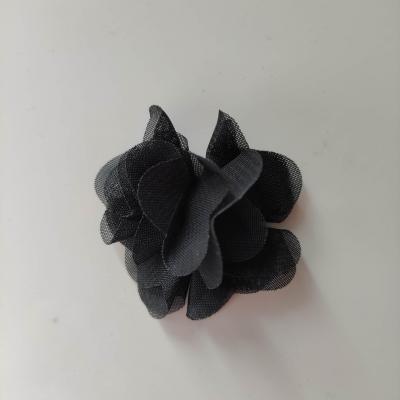 Petite fleur en mousseline 40mm noir