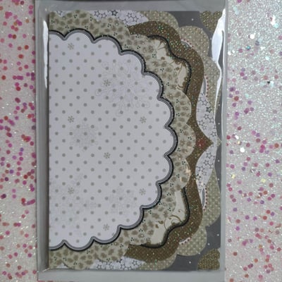 Cutties en papier design hiver tons gris, beige