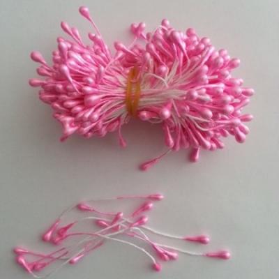 Lot de 10 pistils  tête de 3mm rose N16