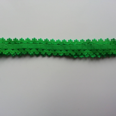 Bandeau élastique dentellé vert